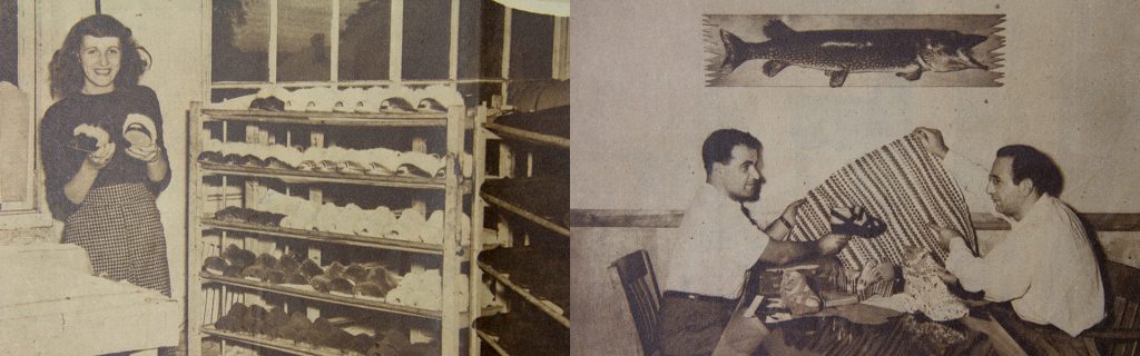 Associated Pacific Machine Corp. history of shoes. Early photo of company shoe making.