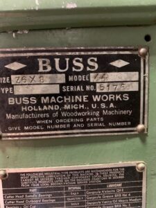 Buss 44 Planer Used Machinery